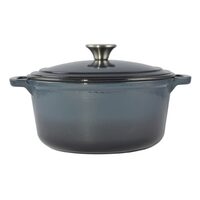 Zománcozott öntöttvas edény fedővel, rozsdamentes fogantyúval, 4 L, Perfect Home