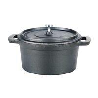 Öntöttvas edény fedővel, 0,6 L, Perfect Home