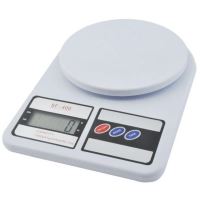 Elektronikus konyhai mérleg, max 7 kg, fehér, 2xAA, 14,5 cm / 14x24 cm
