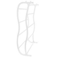 Cipőtároló, ajtóra vagy falra szerelhető, 12 polc, acél és ABS, fehér, 52x17,5x117 cm