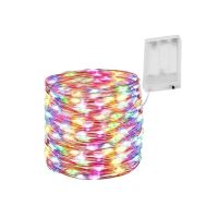 Fényszerelés, többszínű, belső, 3xAA, IP20, 100 LED, 10 m