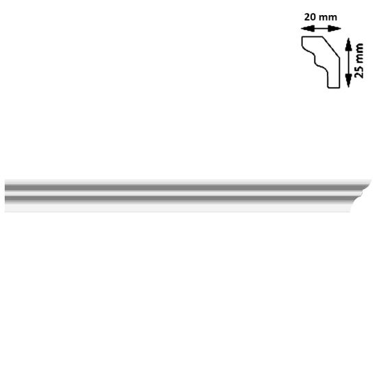 Sarokpálca, 25x20 mm, 2 m