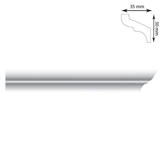 Pálca sarkok, 35x30 mm, 2 m