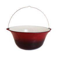 Perfect Home Zománc Öntöttvas Bogrács, 10.8l, piros