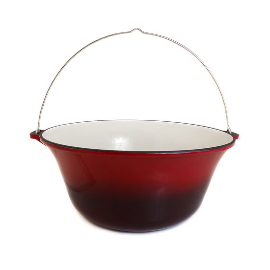 Perfect Home Zománc Öntöttvas Bogrács, 10.8l, piros