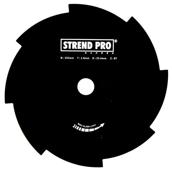 Kör alakú tárcsa bozótvágóhoz / trimmerhez, 255x1,6 mm, 8 fog