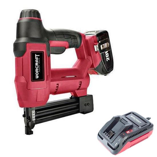 Tűző, 20V Li-ion, 4 Ah-s akkumulátorral, töltővel, 1000 tartalék kapocs, Worcraft