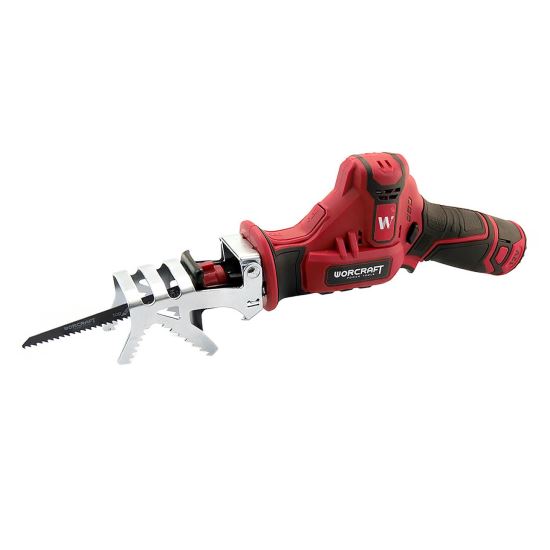Worcraft Szablyafűrész, 12 V, 2x2.0 Ah Li-Ion akkumulátorral, töltővel, piros / fekete