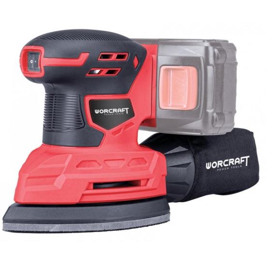 Oszcilláló daráló, akkumulátoron, háromszögletű, 20V, Li-ion (az akkumulátor nem tartozék), 145x145x95 mm, Worcraft