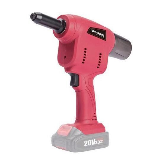 20V 4A Li-ion popszegecs pisztoly WORCRAFT akkumulátorral