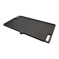 Grilltányér, öntöttvas, téglalap alakú, 2 oldalas, 44,5x25 cm, Perfect Home 