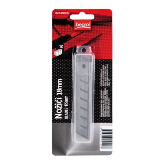 Vágókések, 18 mm, 10 db, BEOROL