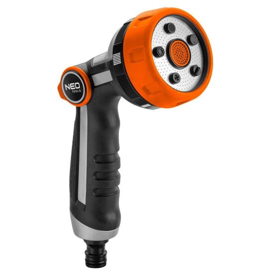 NEO Kerti szórópisztoly, zuhany típus, 5 üzemmód, zárral