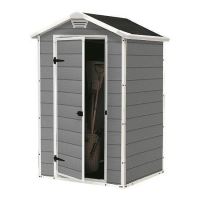 Keter Manor Műanyag Kerti/Szerszámos Ház/Tároló, 4x3, Szürke/Fehér