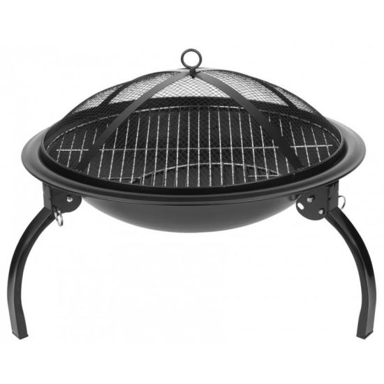 Kerti grill, kerek grill, fém, 54x25 cm, Homefire BBQ