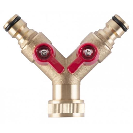 Szelep adapter szeleppel, belső menet, sárgaréz, 2 irány, 3/4 ''