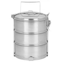 Magic Home konténerek élelmiszer szállításhoz, rozsdamentes acél, 3 db-os készlet, 16x26 cm, 3x1,2 L