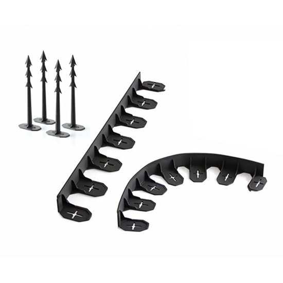 Gyepszél, műanyag, 24 szigonyszeg, 4,8 m