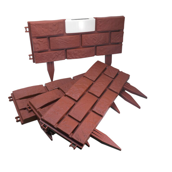 Díszkerítés, napkivilágítással, 45x30 cm, 4 db-os készlet