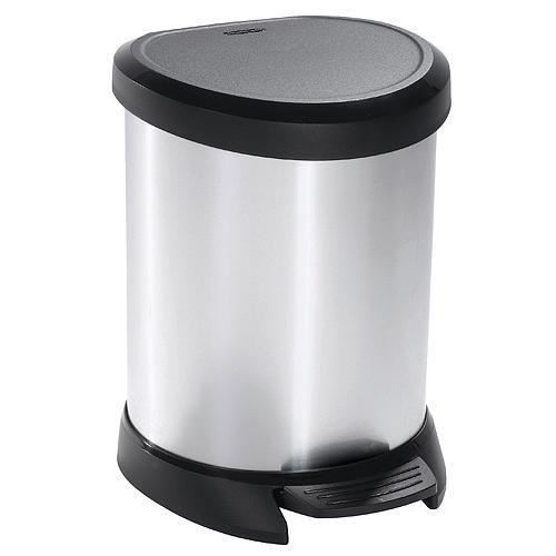 Szemetes pedállal, 5 l, rozsdamentes, Curver