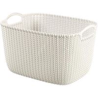 Curver Knit téglalap alakú kosár, 19 l, Fehér