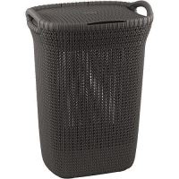 Curver® KNIT szennyes kosár 45x61x34 cm, sötét szürke -57 L