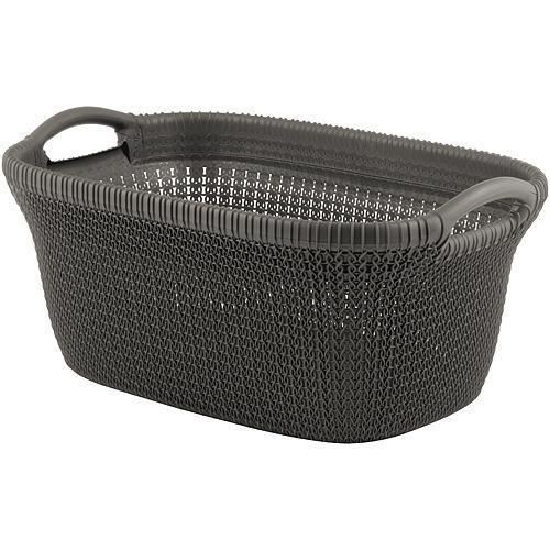 Curver® KNIT szennyes kosár 60x27x39 cm, sötét szürke -40 L