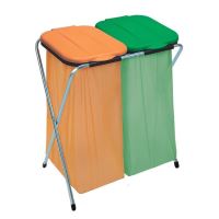 Támogatja a 2 Strend Pro Ecofix szemeteszsákot, 66x42x78 cm, zöld / narancssárga