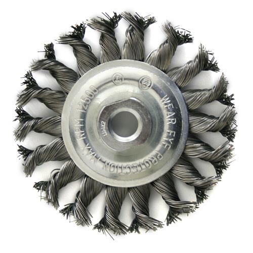 Drótkefe, kör alakú, szálakkal, M14 x 2 mm, 100 mm, Strend Pro
