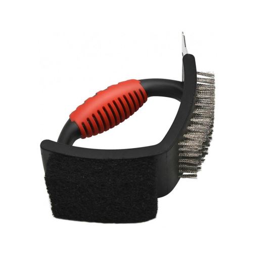 3 az 1-ben grillkefe, drót, gumibetét és szivacs, szilikon nyéllel