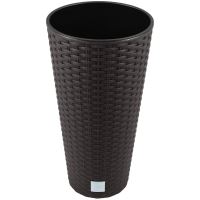 Prosperplast Dekoratív Virágcserép, magas, kerek, 40x76.3 cm, barna
