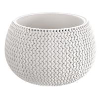 Dekoratív virágcserép, kerek, fehér, 29x19,5 cm, Splofy Bowl