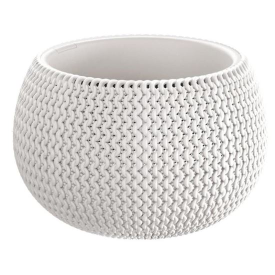 Dekoratív virágcserép, kerek, fehér, 29x19,5 cm, Splofy Bowl
