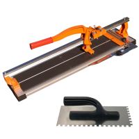 Kézi gép kerámia lapok vágására csempevágó Professzionális 600 mm +Glettelő fogazott - Készlet 2 db