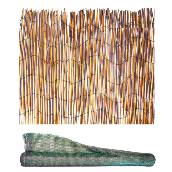2 db nád szett, 2x5 m + árnyékoló háló, 90 g / nm, 10x2 m
