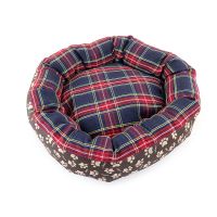 Puha párna párnával, kutyának/macskának, kockás, 50 cm