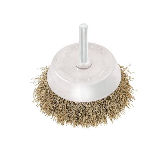 Beorol, Sárgaréz drótkefe, Kör alakú, Rúddal, 63 mm