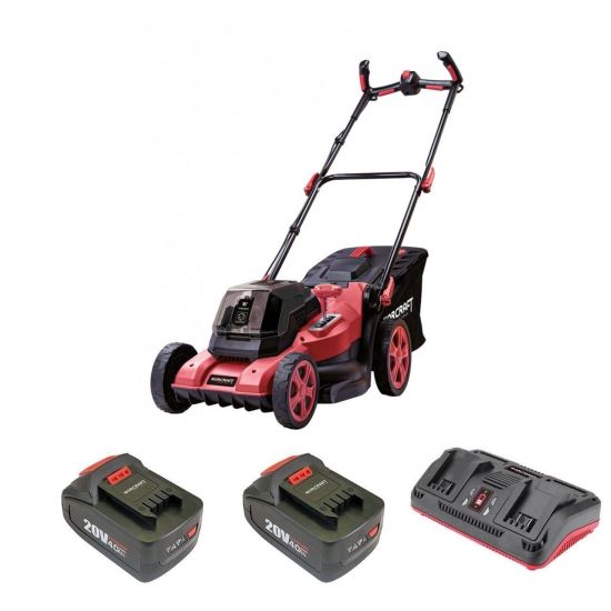 Fűnyíró, fűnyíró, akkumulátorok, 2x20V Li-ion, töltő, 40 cm, Worcraft