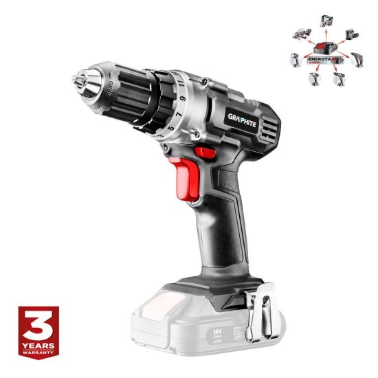 Graphite akkus fúró/csavarozó 18V 10mm (Akkumulátor nélkül!)