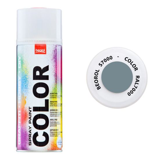 Akril spray festék, szürke RAL7000, 400 ml, Beorol