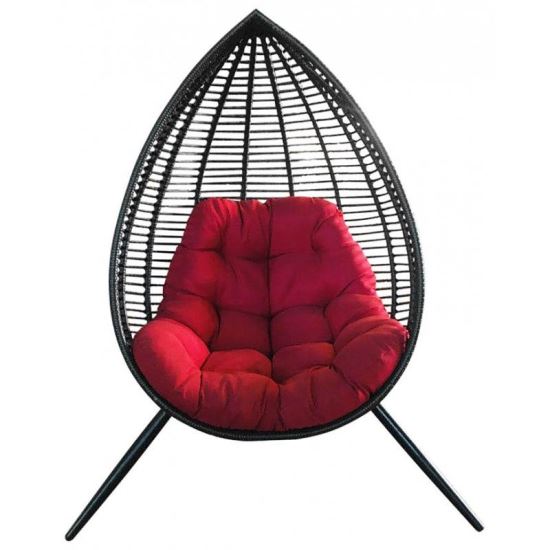 Kerti Szék, hinta, csiszolt, fekete, 83x68x119 cm