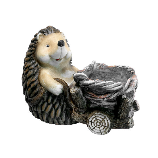 Kerti kerámia dekoráció - SÜNDISZNÓ kosárral 27 cm