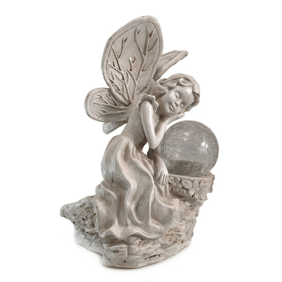 Napelemes kerti/erkélyi angyal 15x12x22 cm