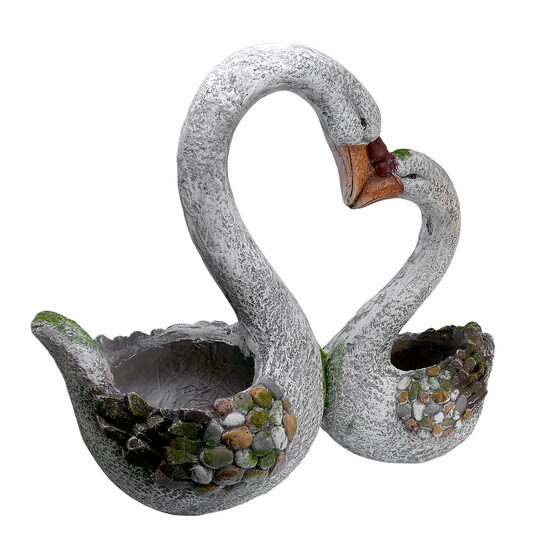  Kerti dekoráció, hattyúk, kerámia, 49 x 23 x 44.5 cm