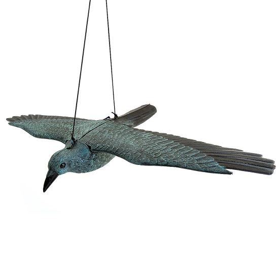 Kerti dekoráció, műanyag, repülő varjú, 80x45x11 cm
