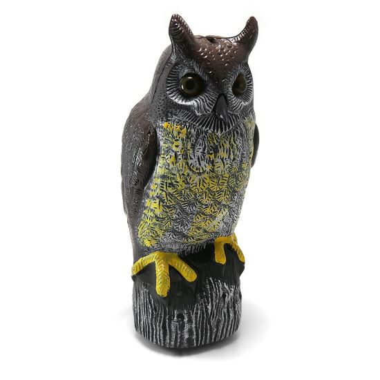 Bagoly dekoráció / madárijesztő,vilagitó szem- 41 cm