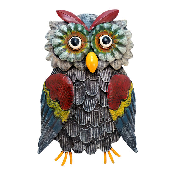 Kerti fém dekoració 25x6x33 cm - Bagoly