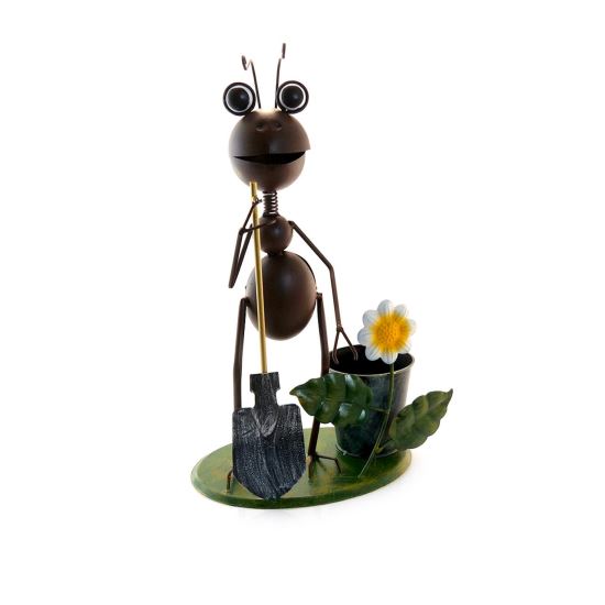 Kerti Dekoráció, Fém, Hangya Lapáttal, 26x14x40 cm