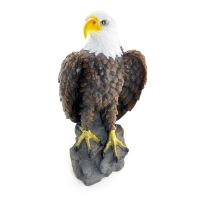 Kerti dekoráció, polyresin, sas, 33x31x62 cm