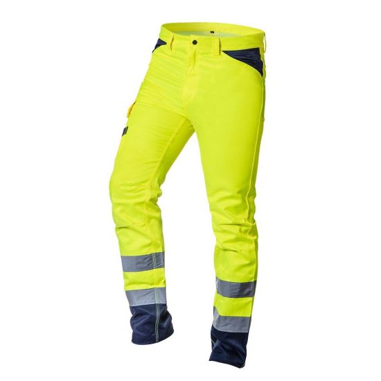 Neo Slim Fit Munkanadrág, láthatósági sáv, S / 48 -as méret